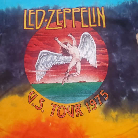 Mens Led Zeppelin Icarus Tie Dye Shirt - Picture 3 of 4